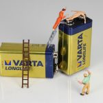 battery, energy, miniature figures
