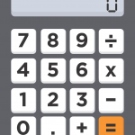 calculator, numbers, 0