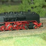 model train, steam locomotive, track h0